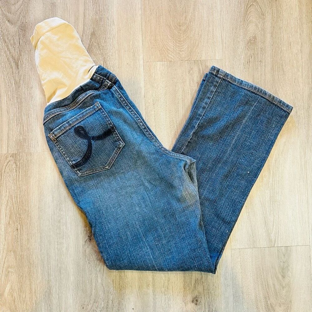 Indigo Blue Secret Fit Belly Maternity Jeans Size PM Denim Pants